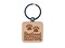 Shetland Sheepdog Dog Paw Prints Fun Text Engraved Wood Square Keychain Tag Charm